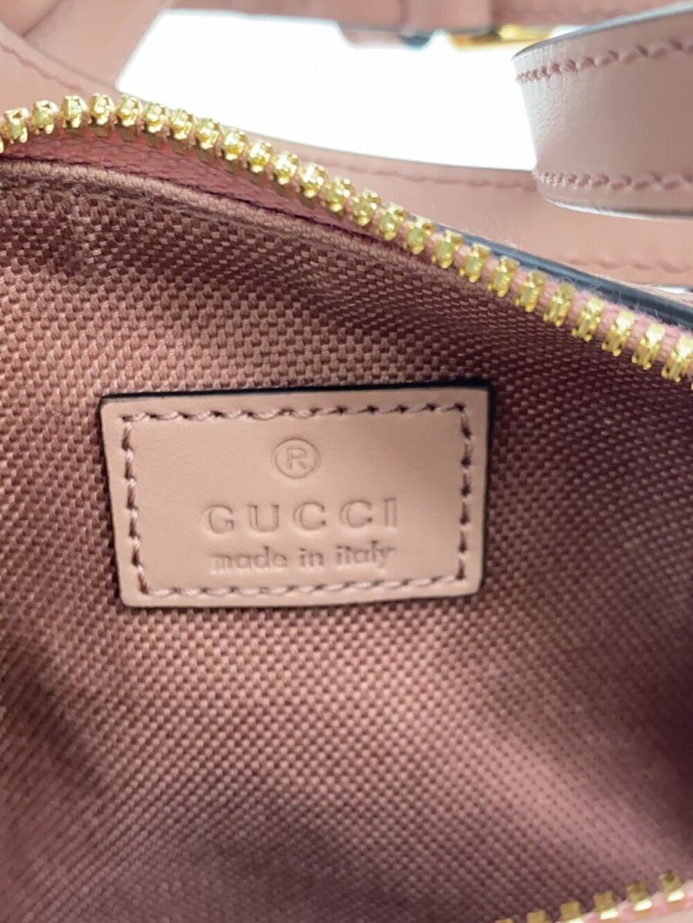 Gucci GG Super Top Handle Bag rose beige embossed leather - Picture 5 of 7